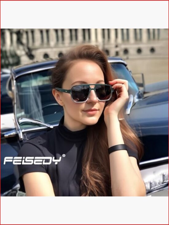 70s Retro Square Aviator Sunglasses UV400 Protection Small Rectangle Vintage main image 3
